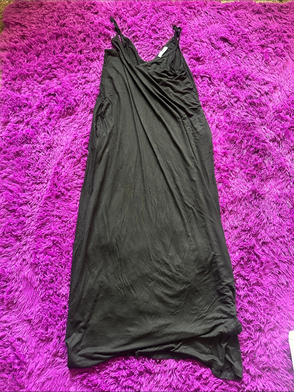 Elegant Black Maxi Slip Dress with Adjustable Straps **NEVER BEEN WORN :) :)